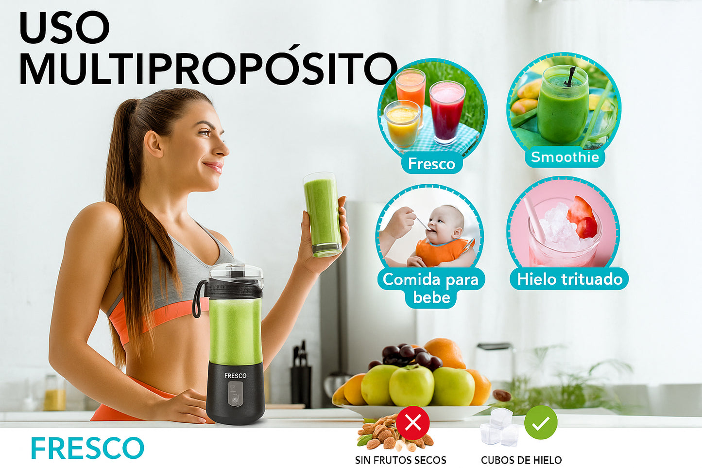Fresco Blender Bottle